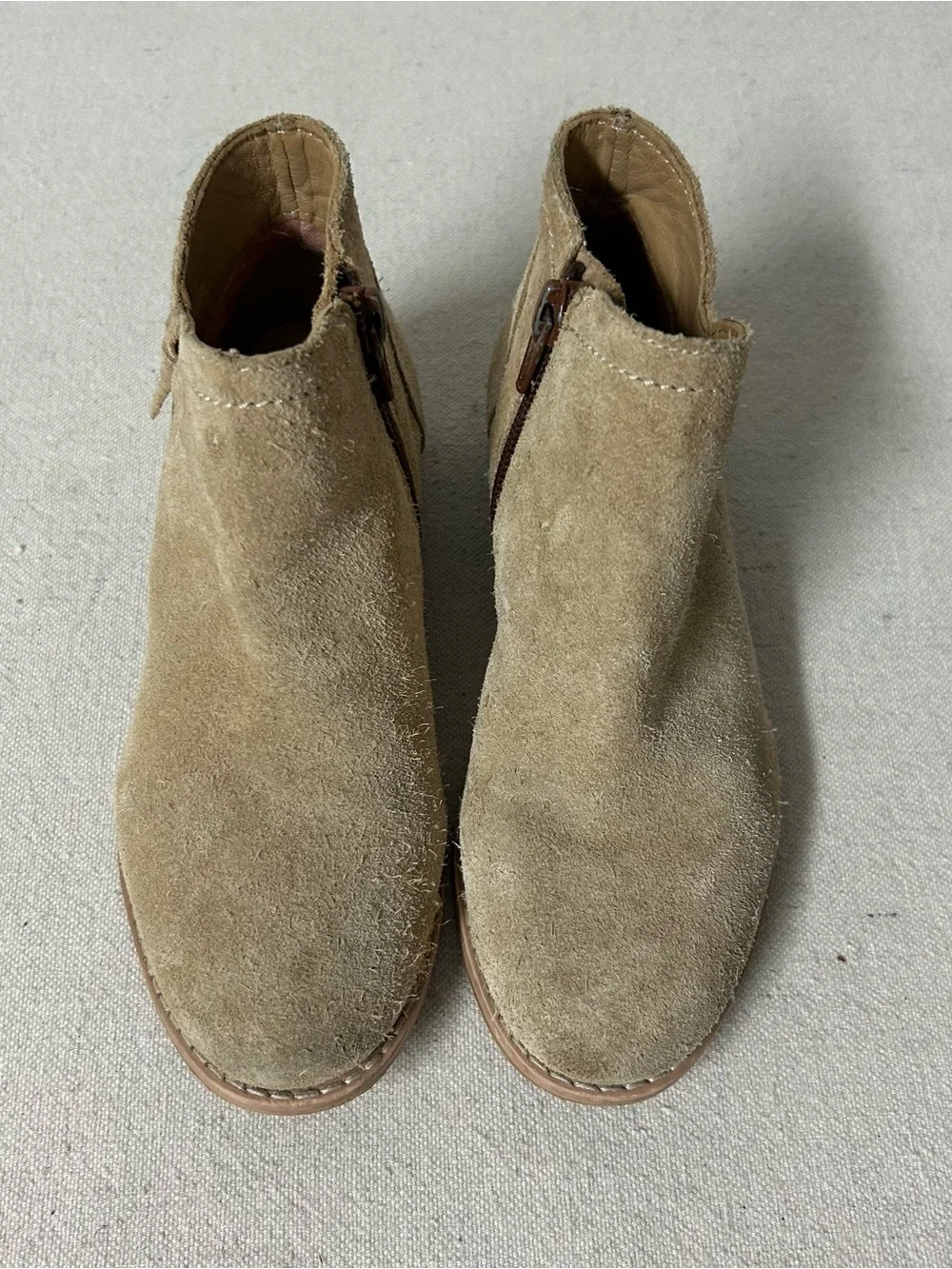 Jack Rogers Booties Girl’s 11 Beige Suede Leather